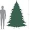 7.5ft. Pre-Lit White Winston Pine Pencil Artificial Christmas Tree, Multi LED Lights
